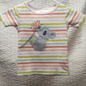 Girls Tshirt with a koala on the front.